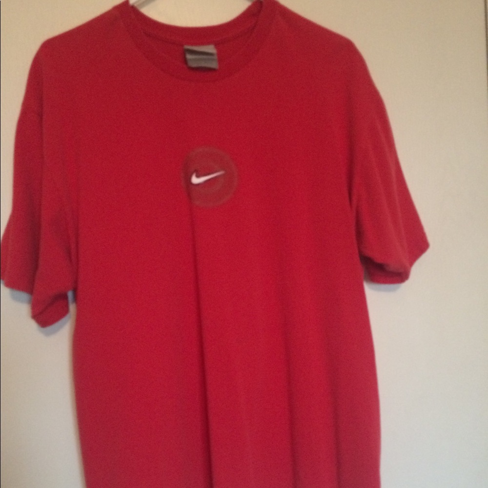 Red nike shirt